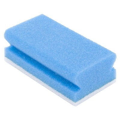 130482: Éponge à récurer synthétique - 13 x 7 cm - BLEU/BLANC