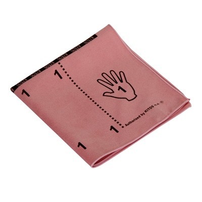 1334RO-P: Lavette microfibres Greenspeed Topswipe avec impression de la technique de pliage - 40 x 40 cm - ROUGE