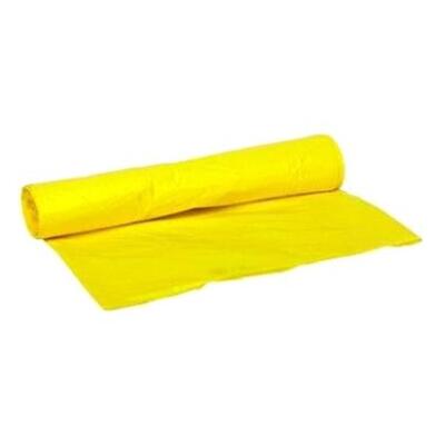 620339: Sac HD - 58 x 100 cm - T23 - 75 l - JAUNE - rouleau 25 pieces