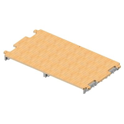 740860: Plateau pour HotelCar Elegance 610 série - avec rails pour 2 tiroirs 22 l