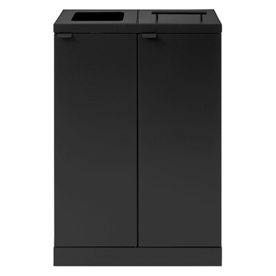 750480: Bomabin Select Bica - 2 x 65 l - NOIR - ouvert/couvercle