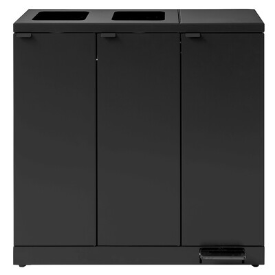 750485: Bomabin Select Bica - 3 x 65 l - NOIR - ouvert/ouvert/pédale