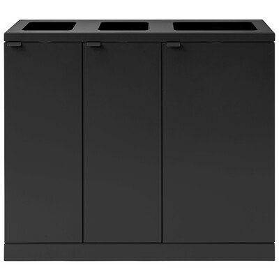 750486: Bomabin Select Bica - 2 x 65 l + 1 x 95 l - NOIR - ouvert/ouvert/ouvert