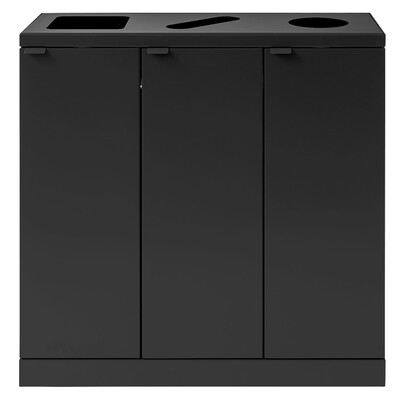 750493: Bomabin Select Bica - 3 x 65 l - NOIR - ouvert/fente/ronde